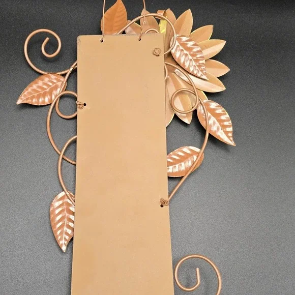 Rustic Metal Sunflower Welcome Sign Vertical Wall Hanging Decor Blue/Teal - Picture 6 of 11